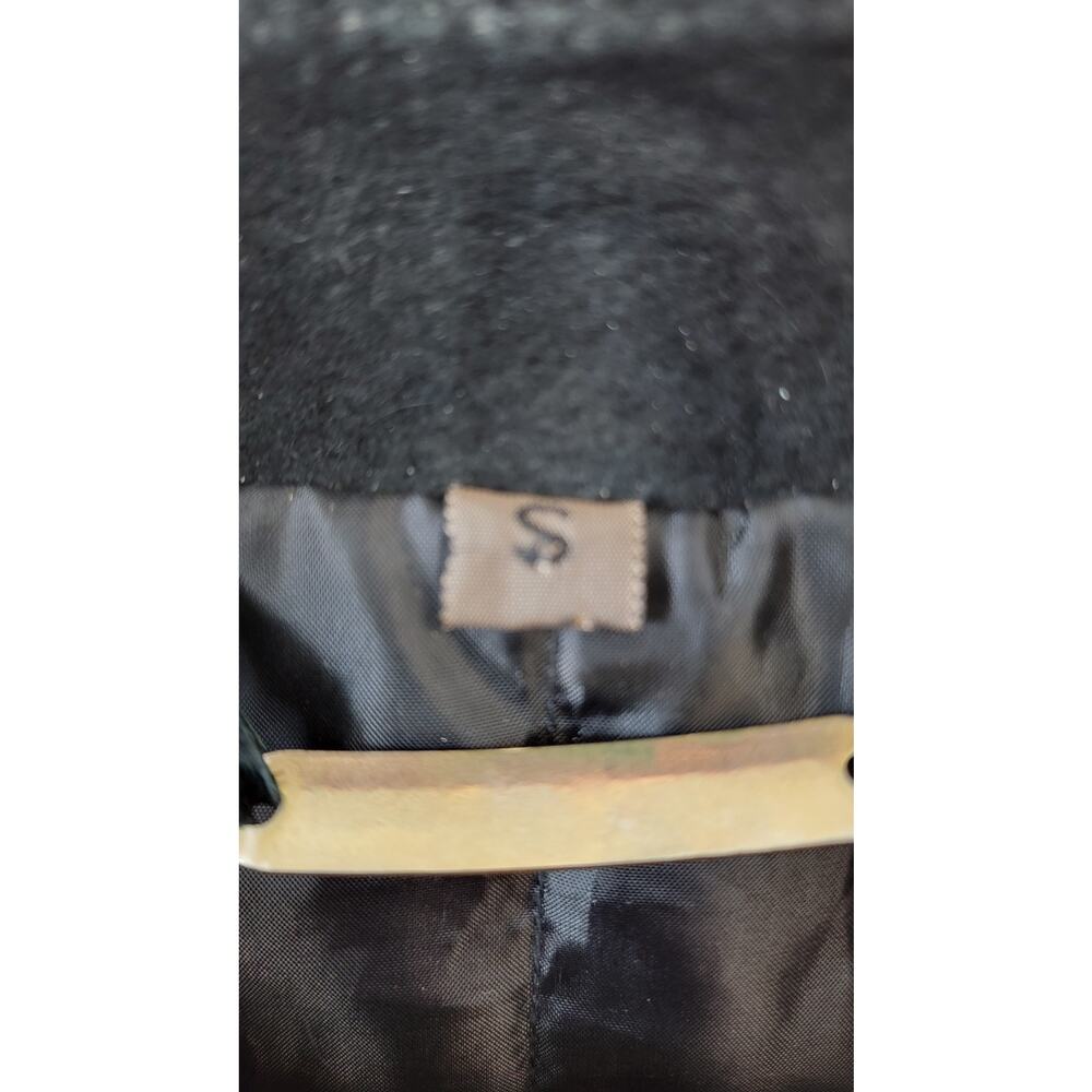 Black Genuine Suede & Fur Trim 70s Glam Whimsygoth Festival Coat - Picture 4 of 16